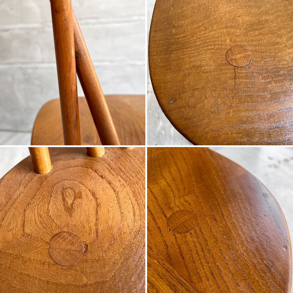 アーコール Ercol クロスバックチェア エックスバック ラティスドチェア エルム材 UKビンテージ Vintage 英国家具 ♪