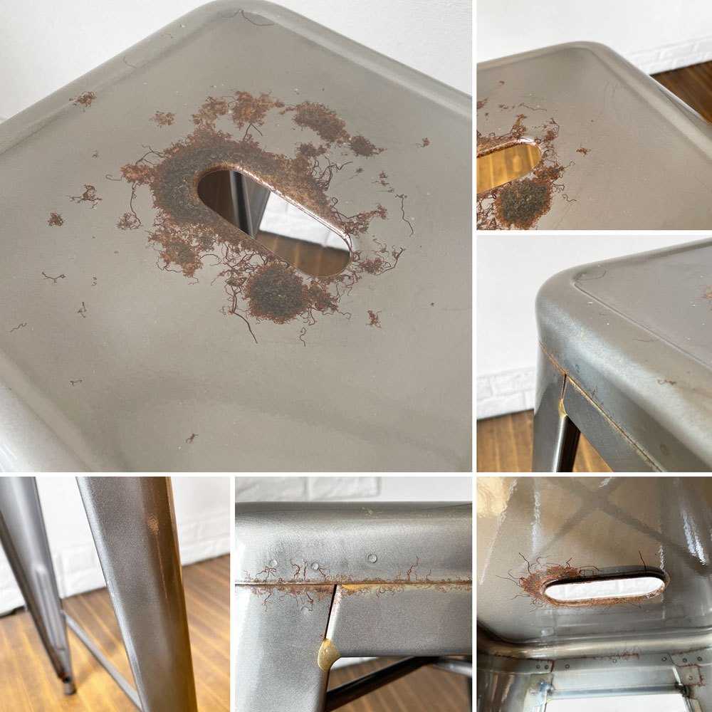 トリックス TOLIX Hスツール H-STOOL H75 ロースチール フランス インダストリアルスタイル カフェスタイル ◎