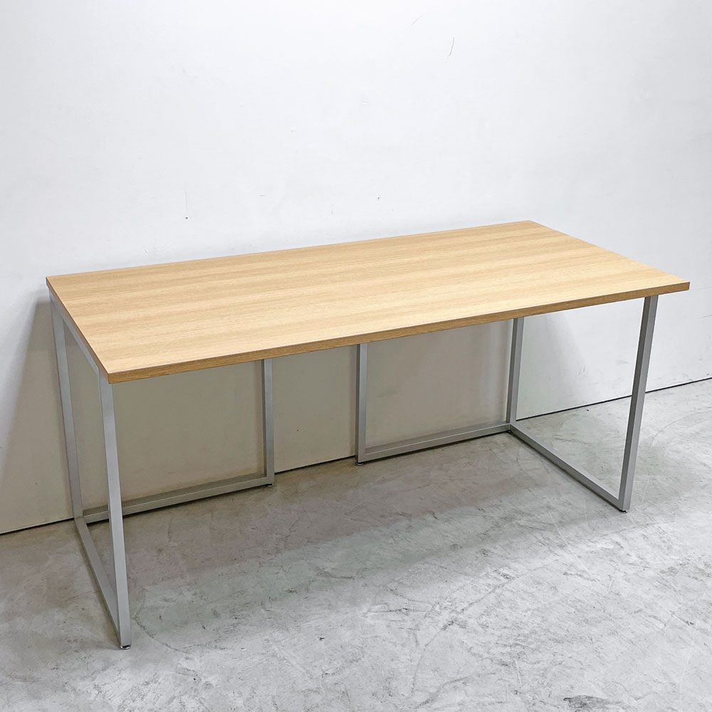 ビスレー BISLEY デスクプラン DESK PLAN Lフット ワーキングテーブル デスク オーク メラミン天板 スチール脚 W150cm イギリス ●