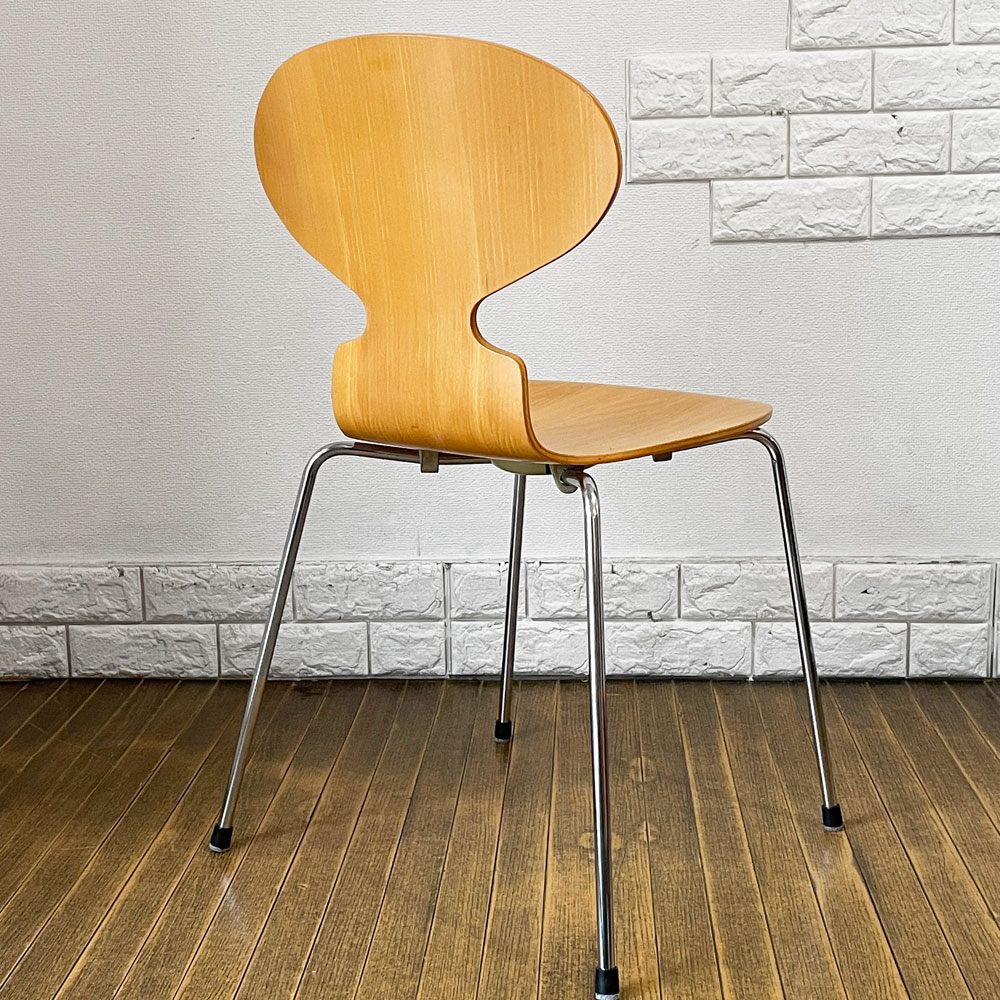 フリッツハンセン Fritz Hansen 3101 アリンコチェア アントチェア 4本脚 ナチュラルビーチ ラッカー仕上げ フェルトグライズ アルネ・ヤコブセン F ◎
