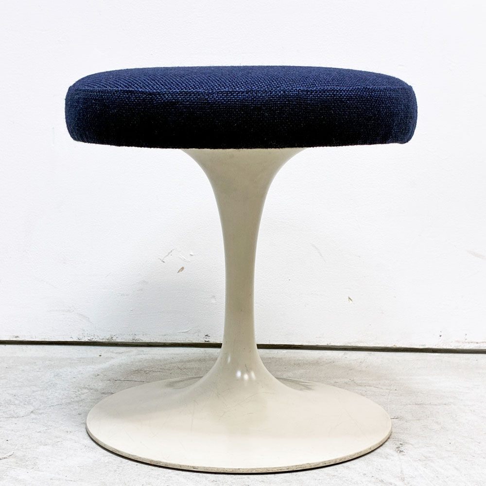 ノル ノール Knoll ビンテージ チューリップ スツール 回転式 エーロ・サーリネン Eero Saarinen スペースエイジ ミッドセンチュリー ウレタン・ファブリック交換品 ●
