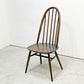 アーコール Ercol クエーカーチェア ダイニングチェア ハイバック オールドコロニアル ブラウン エルム材 × ビーチ材 UKビンテージ 英国家具 B ●