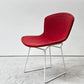 ノル Knoll 420 サイドチェア ワイヤーチェア ダイニングチェア ホワイト × レッド ファブリック フルカバー仕様 ハリー・ベルトイア ミッドセンチュリー ビンテージ ●