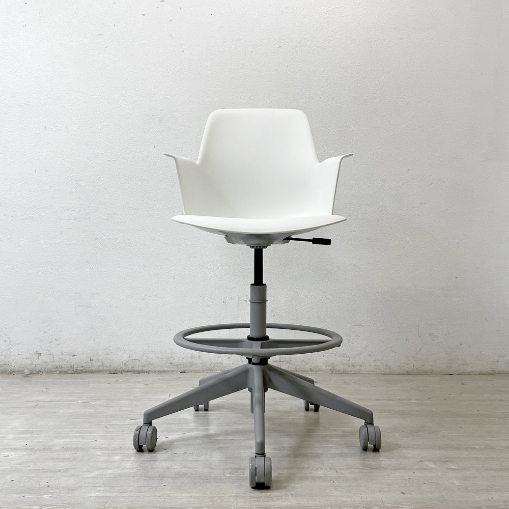 スチールケース Steelcase ノード ファイブスター スツール Node FIVE-STAR STOOL ハイスツール 製図チェア キャスター オフィス 定価約87,000円 C ●