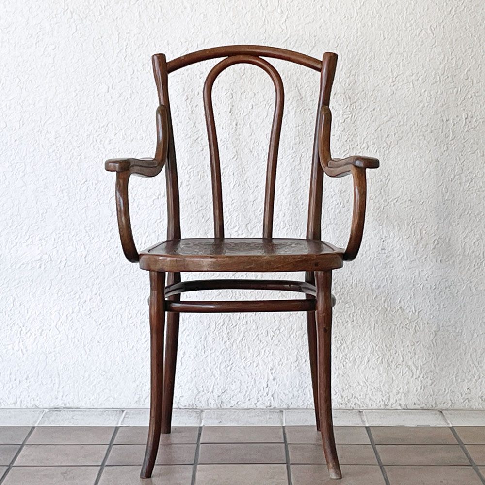 トーネット THONET ビンテージ ベントウッドチェア アームチェア 曲木椅子 ビーチ材 アンティーク Antique 希少 1890's  ロイズアンティークス Lloyd's Antiques 取扱い ◇