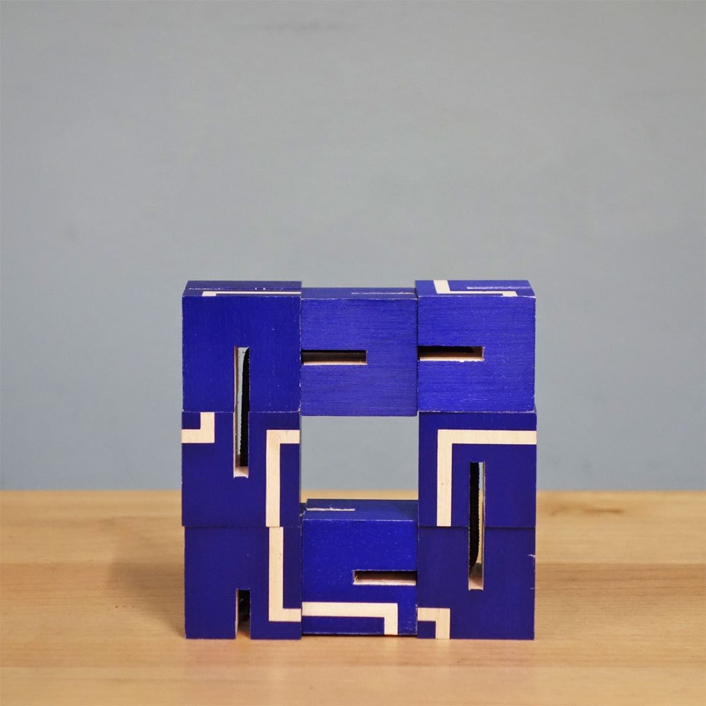 ネフ naef キューブレックス cublex ブルー Heiko Hilling 木製玩具 知育玩具 おもちゃ オブジェ スイス 廃番品 ◎
