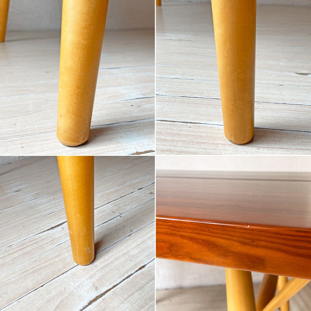 アルテック artek ピルッカテーブル Pirkka Table ダイニングテーブル 120cm イルマリ・タピオヴァーラ ブラウン×ハニー 廃番 希少 ★