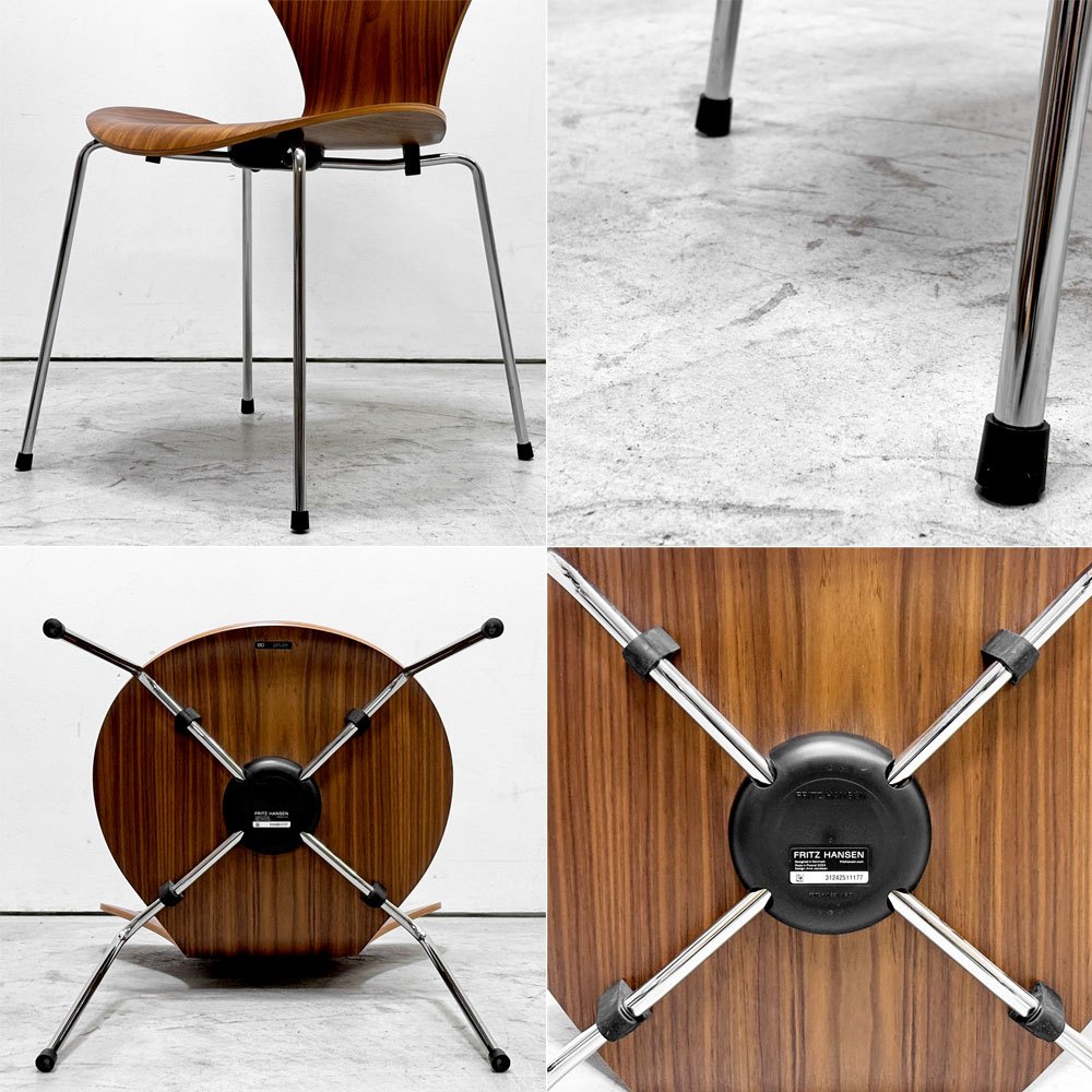 フリッツハンセン Fritz Hansen セブンチェア Seven Chair ダイニングチェア アルネヤコブセン Arne Jacobsen ウォールナット材 北欧家具 B●