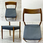 朝日木材加工 エッダ EDDA Dining Chair101 Fabric ダイニングチェア ブルー 北欧スタイル 定価￥33,000- B ●