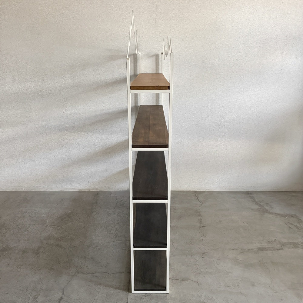 スタジオ・アペイロン STUDIO APEIRON リブレリア モンターニャ Libreria Montagna 江の島 ブックケース ENOSHIMA BOOKCASE イタリア ナチュラルモダン 飾り棚 オープンシェルフ オーク無垢材 5段 本棚 ディスプレイラック 定価約83万円 〓