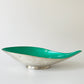 リード＆バートン Reed & Barton シルバープレート リーフボウル グリーン エナメル ミッドセンチュリー USビンテージ ★