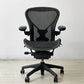ハーマンミラー Herman Miller アーロンチェア クラシック Bサイズ フル装備 グラファイトベース ポスチャーフィット バナナクッション新品交換済 現状品 ●