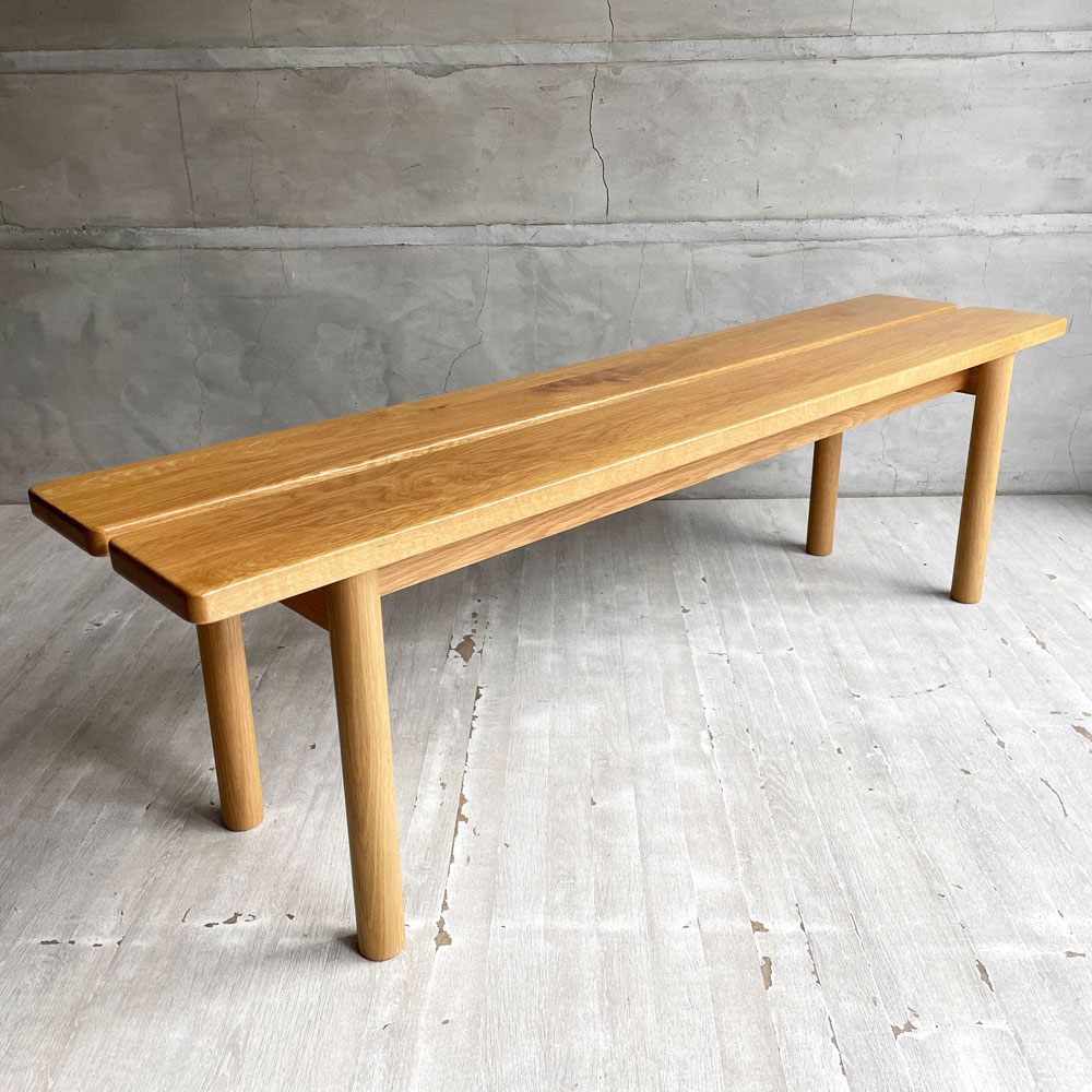 イデー IDEE ディモンシュ DIMANCHE ベンチ ディスプレイボード オーク材 W140cm シンプル ナチュラル 定価￥109,900- ♪