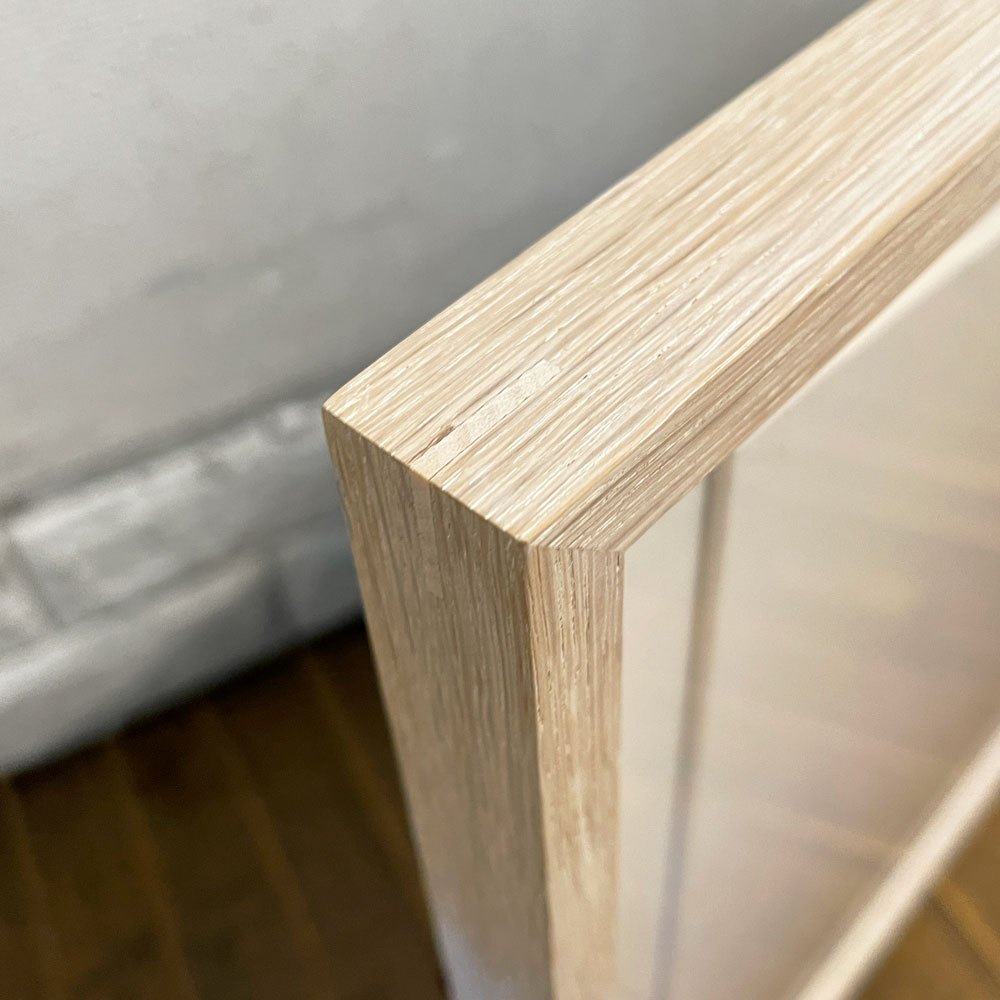 ニュートン newton 都立大 オリジナルウッドフレーム 額縁 オーダー品 オーク材 ワイパーホワイト 69.5×45.5cm 外箱付 ◎