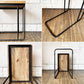 ライフファニチャー LIFE FURNITURE オークサイドテーブル U OAK SIDE TABLE コの字型 アイアン脚 H50cm 定価￥17,600- ◎
