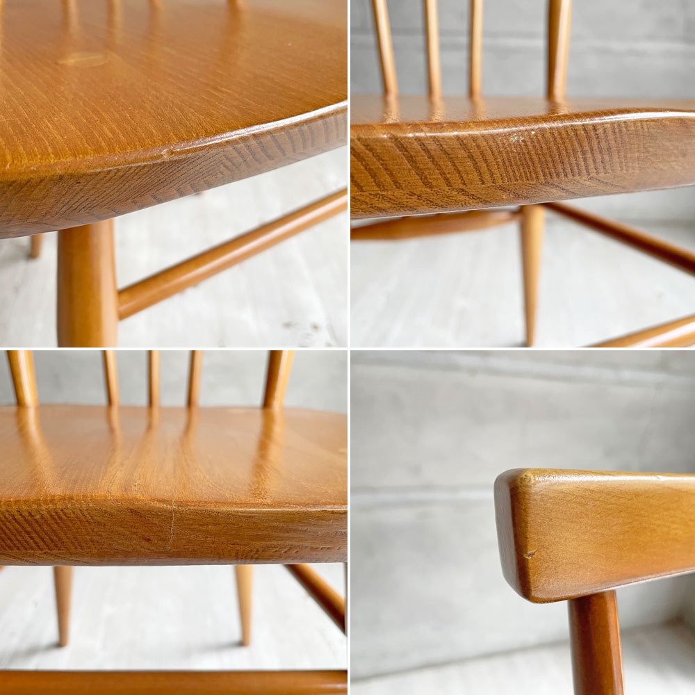 アーコール Ercol スティックバックチェア スピンドルチェア エルム材 UKビンテージ 英国家具 ♪