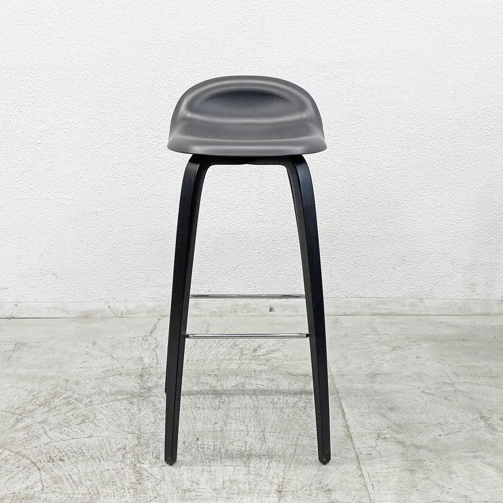グビ GUBI 3D バースツール Bar Stool カウンターチェア KOMPLOT DESIGN ブラック ウォールナット材 デンマーク 定価281,462円 A 〓