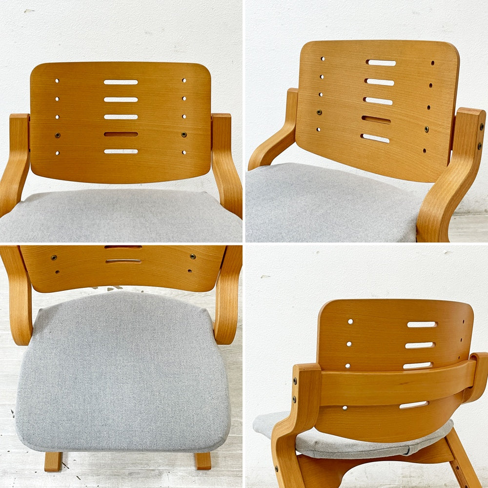 フォルミオ FORMIO デスクチェア KF-02 学習椅子 シートクッション付 グレー 阿久津雄一 デンマーク ●