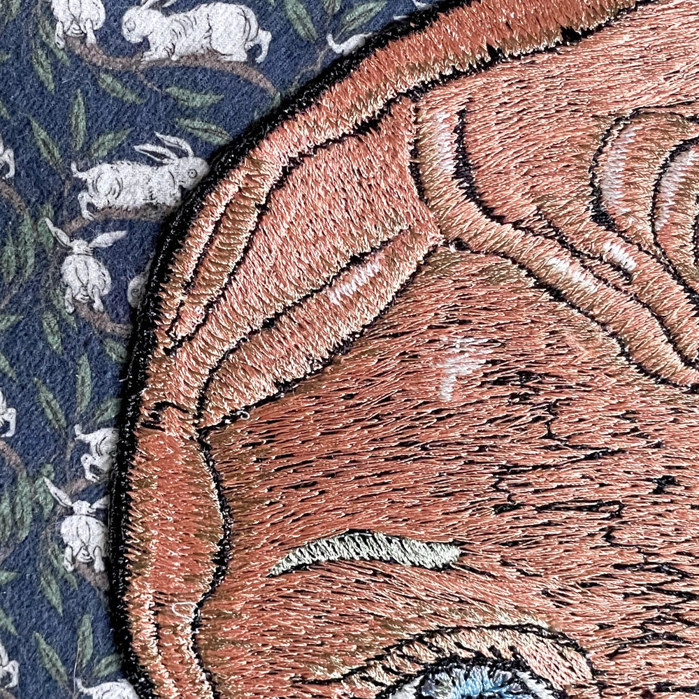 ママカロン ma.macaron クッション babydoll うさぎ 横振り刺繍 45cm 刺繍作家 現代作家 ■