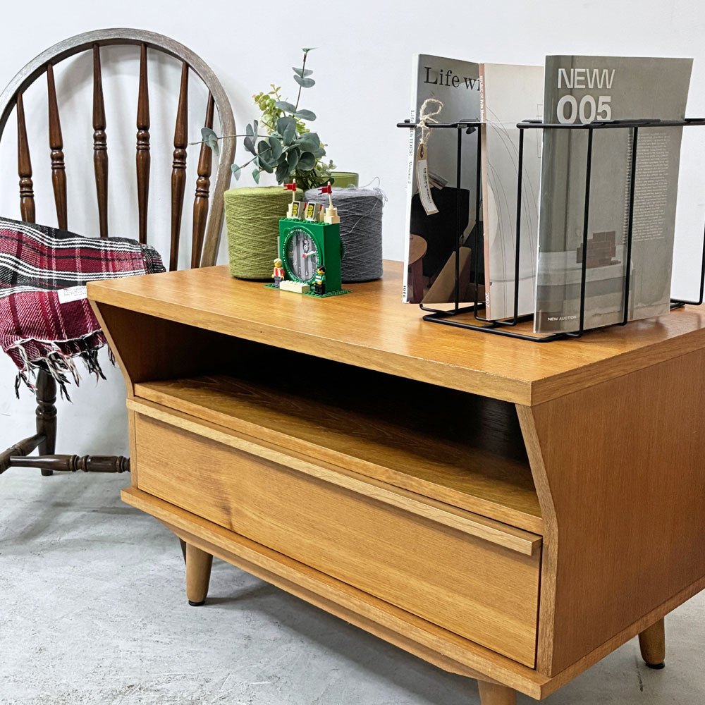 ウニコ unico アルベロ ALBERO AVボード TVボード W80 ドロワー チーク材 スモールサイズ ナチュラル 北欧スタイル 廃盤 ●