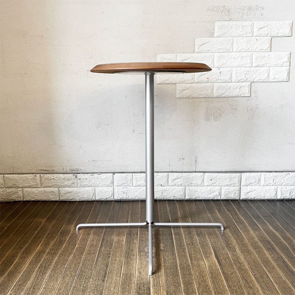 イデー IDEE ラウンドカフェテーブル オーク材×スチール脚 Φ49.5cm ナチュラルモダン 初期プロダクト 廃番 ◎