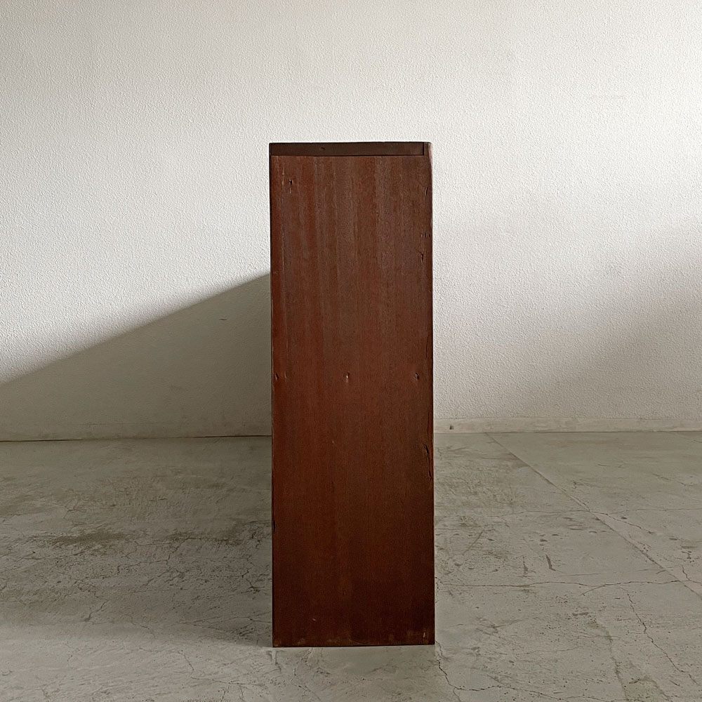 ジャパンビンテージ Japan Vintage 古い木味の本棚 ブックケース シェルフ 2列2段 W203cm 古家具 〓