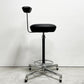 ハーマンミラー Herman Miller AO-1シリーズ パーチ Perch ワークチェア ドラフティングスツール 本革 ブラックレザー 昇降 ビンテージ ジョージネルソン 座面張替済み ●