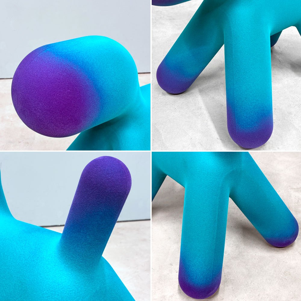 マジス MAGIS パピー PUPPY トイドッグ M ベルベット 起毛 エーロアールニオ ターコイズ・バイオレット グラデーション 未使用品 モダンポップ ◎