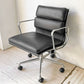 ハーマンミラー Herman Miller ソフトパッドグループ マネジメントチェア ローバック キャスター 5本脚 レザー ブラック イームズ ミッドセンチュリー 定価441,375円 ★