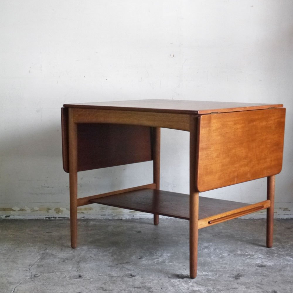 アンドレアス タック Andreas Tuck AT32 ドロップリーフテーブル チーク材×オーク材 ハンス J.ウェグナー 北欧ビンテージ ■