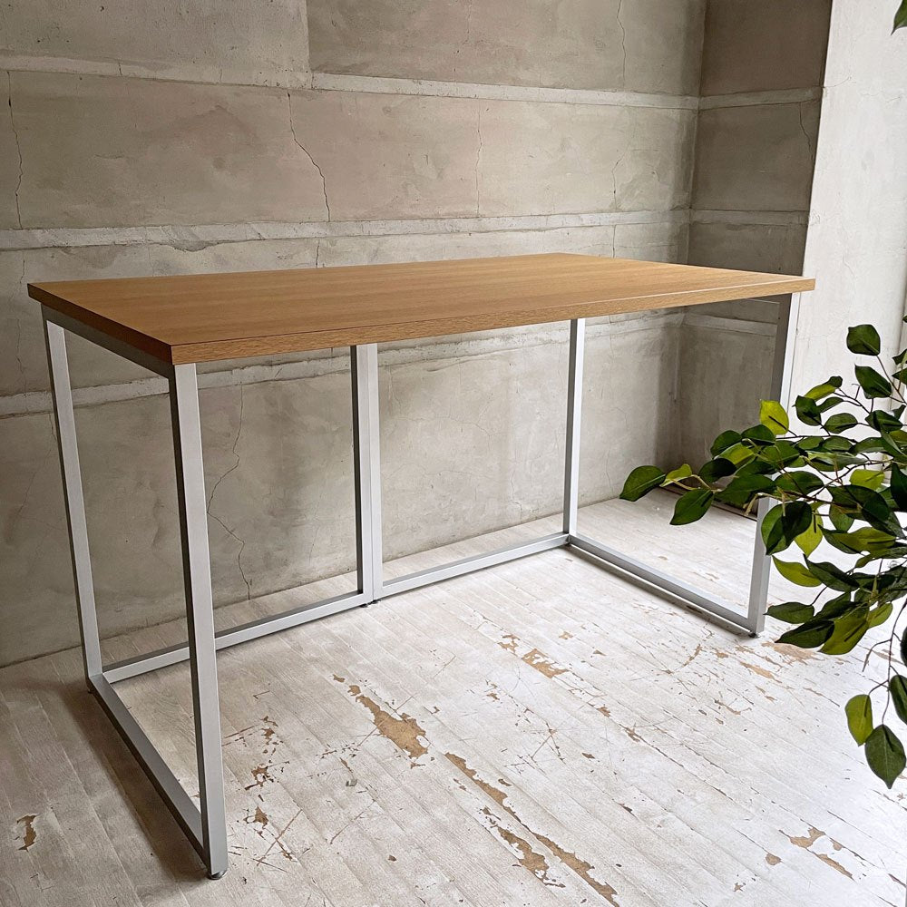 ビスレー BISLEY デスクプラン DESK PLAN Lフット ワーキングテーブル デスク オーク木目調 メラミン天板 スチール脚 W120cm イギリス ♪