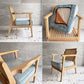 ダブルティー WTW アペルト チェア APERTO CHAIR NT アームチェア ラウンジチェア 1Pソファ アッシュ材 デニム地 西海岸 ウエストコースト ♪