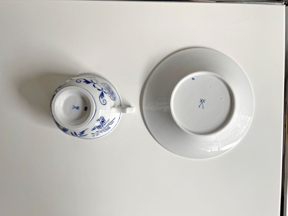 マイセン Meissen ブルーオニオン Blue Onion カップ＆ソーサー C&S 陶磁器 ドイツ F ♪