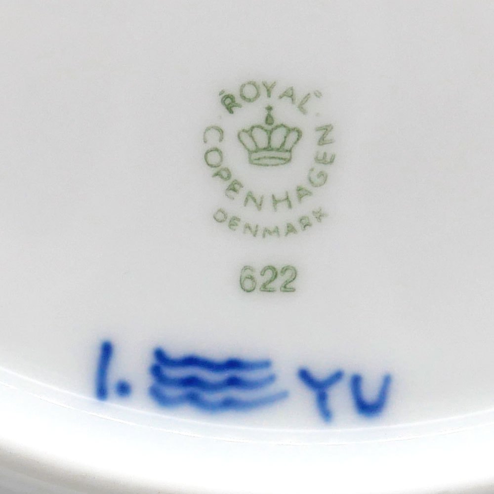 ロイヤルコペンハーゲン ROYAL COPENHAGEN ブルーフルーテッド プレイン Blue Fluted Plain プレート 22cm デンマーク 北欧食器 A ●