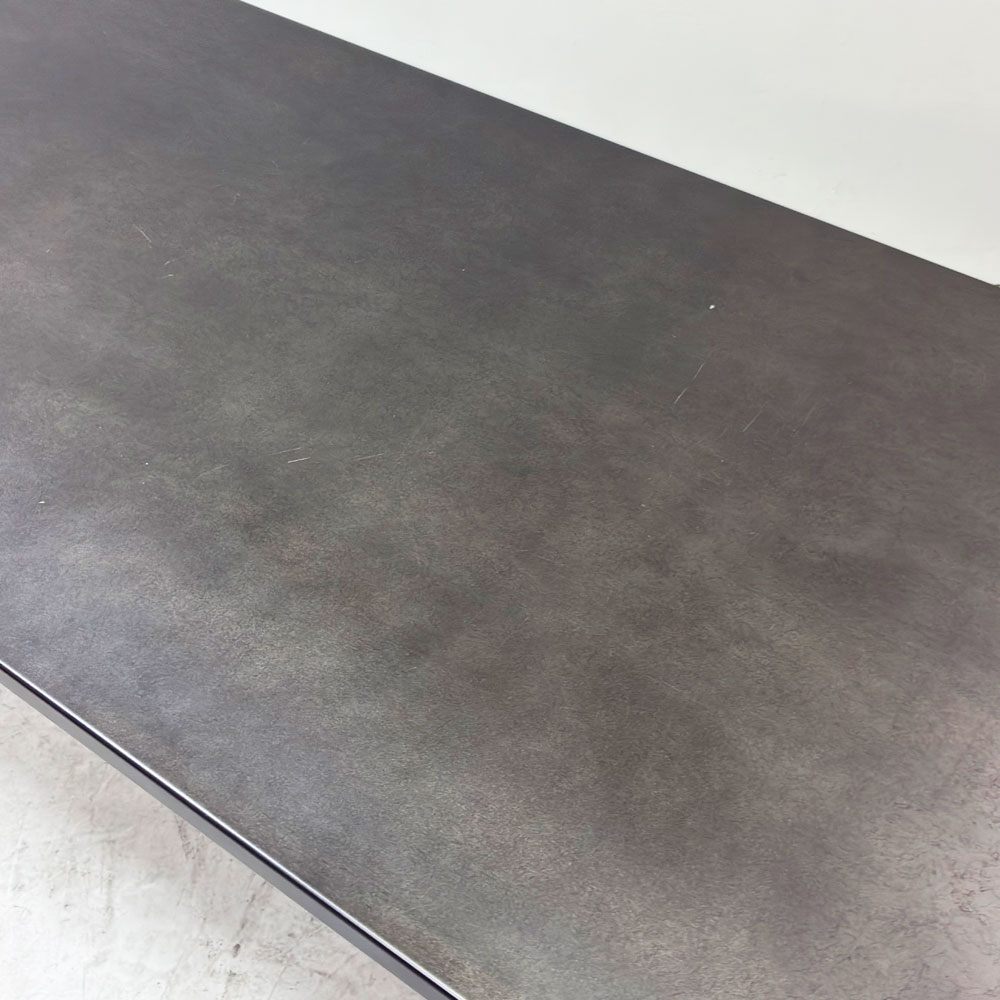 オーダーメイド アイアンダイニングテーブル W180cm ブラック系カラー アジャスター付 インダストリアルデザイン ●