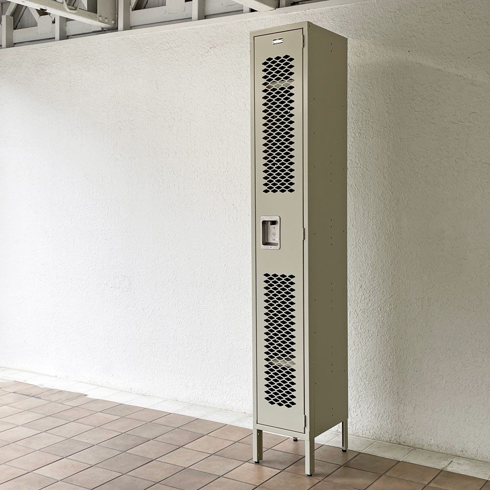 WHOLE EQUIPMENT CATALOG ジェネラルスチールロッカー シングル アイボリー スチールキャビネット インダストリアル 店舗什器 廃番 ◇