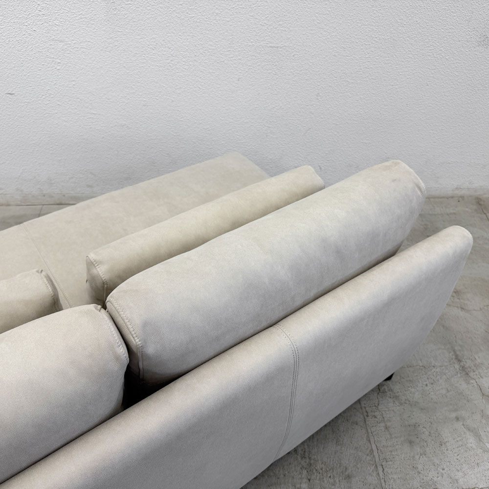 リラックスフォーム RELAXFORM グラシエーロ GLACIERO 2人掛けソファ W161cm プライムレザーテックス プラチナグレー 関家具 定価￥98,000- 〓