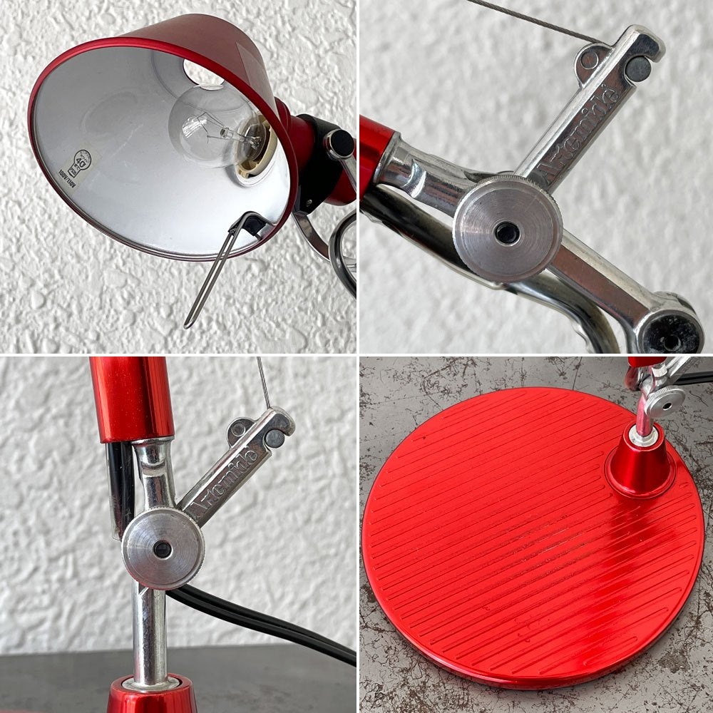 アルテミデ Artemide トロメオ TOLOMEO タボロ TAVOLO デスクライト テーブルランプ レッド ミケーレ・デ・ルッキ Michele De Lucchi ◇