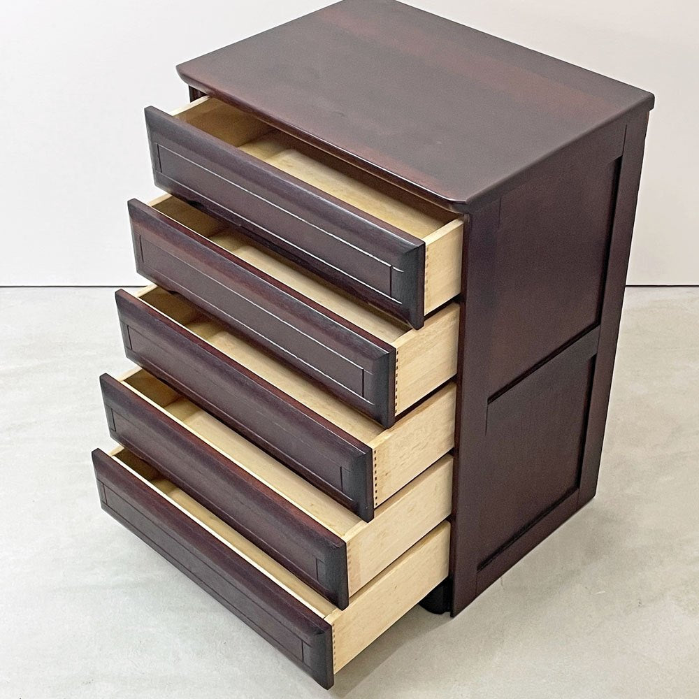 大雪木工 Taisetsu Mokko 5段チェスト 箪笥 民藝 北海道 旭川家具 ●