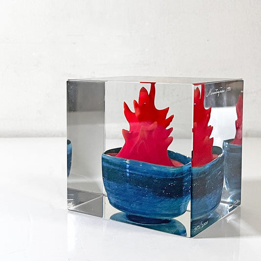 ヌータヤルヴィ Nuutajarvi イッタラ iittala アニュアルキューブ Annual Cube 1991 オイバ・トイッカ 952/2000 北欧雑貨 ビンテージ 希少 ■