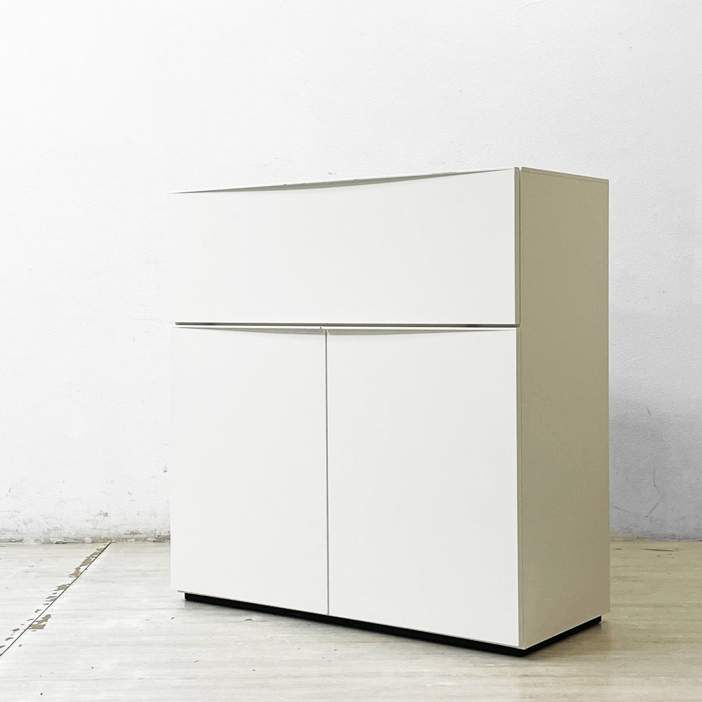 アルフレックス arflex コンダクター Conductor チェスト キャビネット ホワイト ドロップダウン扉 シンプルモダン ●