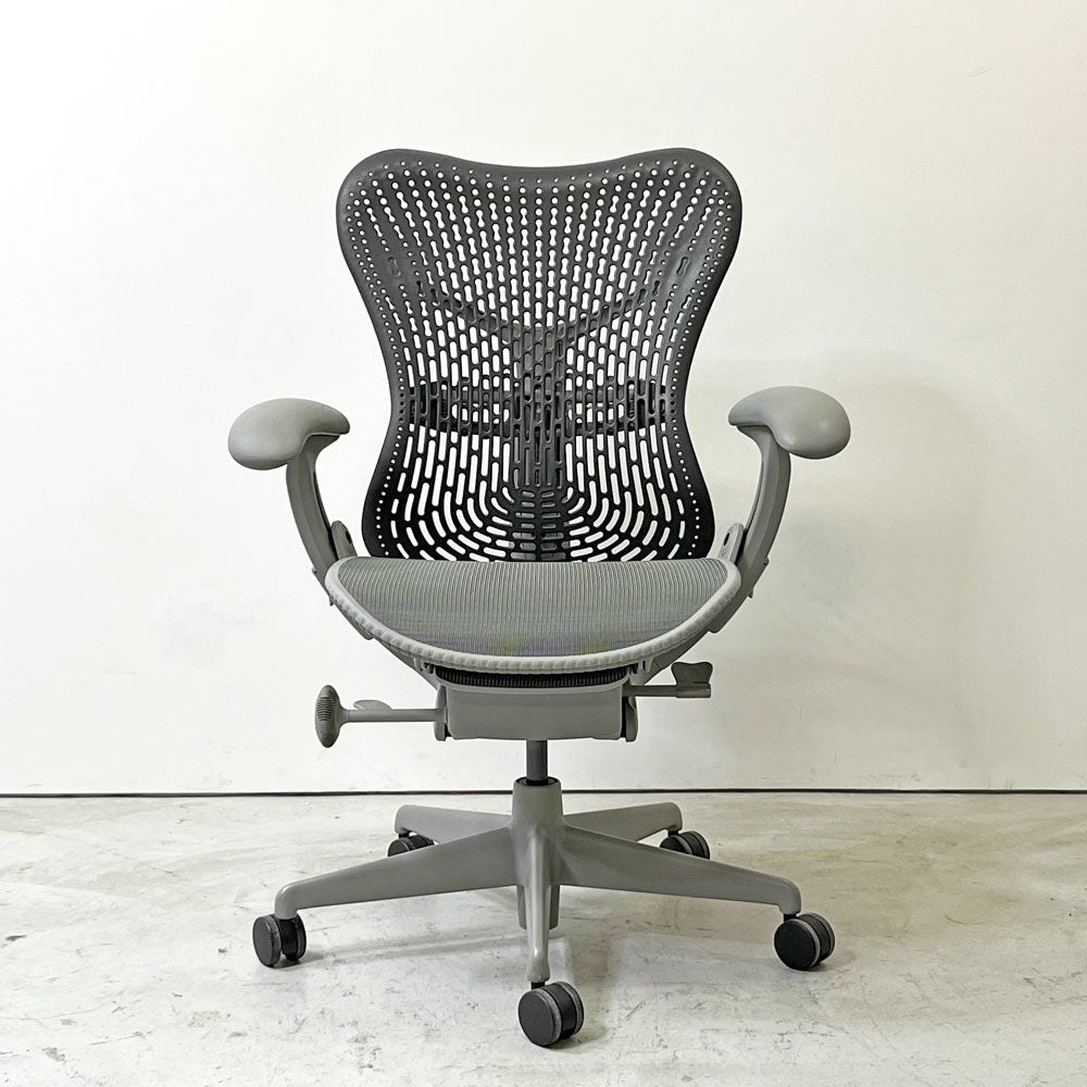 ハーマンミラー Herman Miller ミラチェア Mirra Chair オフィスチェア スタジオ7.5 Studio7.5 グレー 座面昇降 ●
