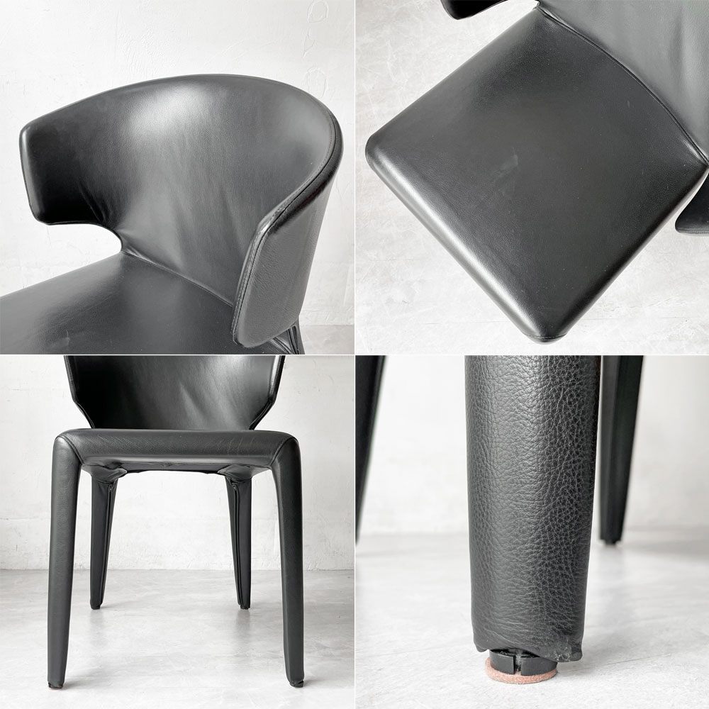 カッシーナ Cassina オラ 367 HOLA アームチェア 本革 ハンス・ウェッツスタイン モダン イタリア 定価￥429.000- ★