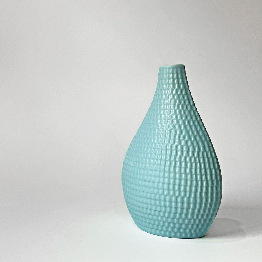 グスタフスベリ GUSTAVSBERG レプティル Reptil フラワーベース 花瓶 スティグ・リンドベリ Stig Lindberg 北欧 ビンテージ ライトブルー ★