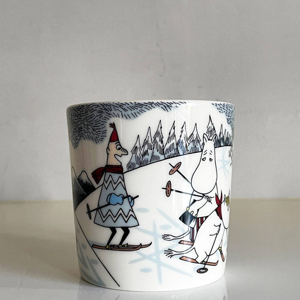 アラビア ARABIA ムーミンマグ MOOMIN ミスターブリスクと一緒にスキー 2014年 冬限定 フィンランド 北欧食器 ■