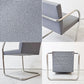 ノル knoll ブルーノ アームチェア チューブラー Brno Arm Chair Tubular ミースファンデルローエ カンチレバー グレー ファブリック ●
