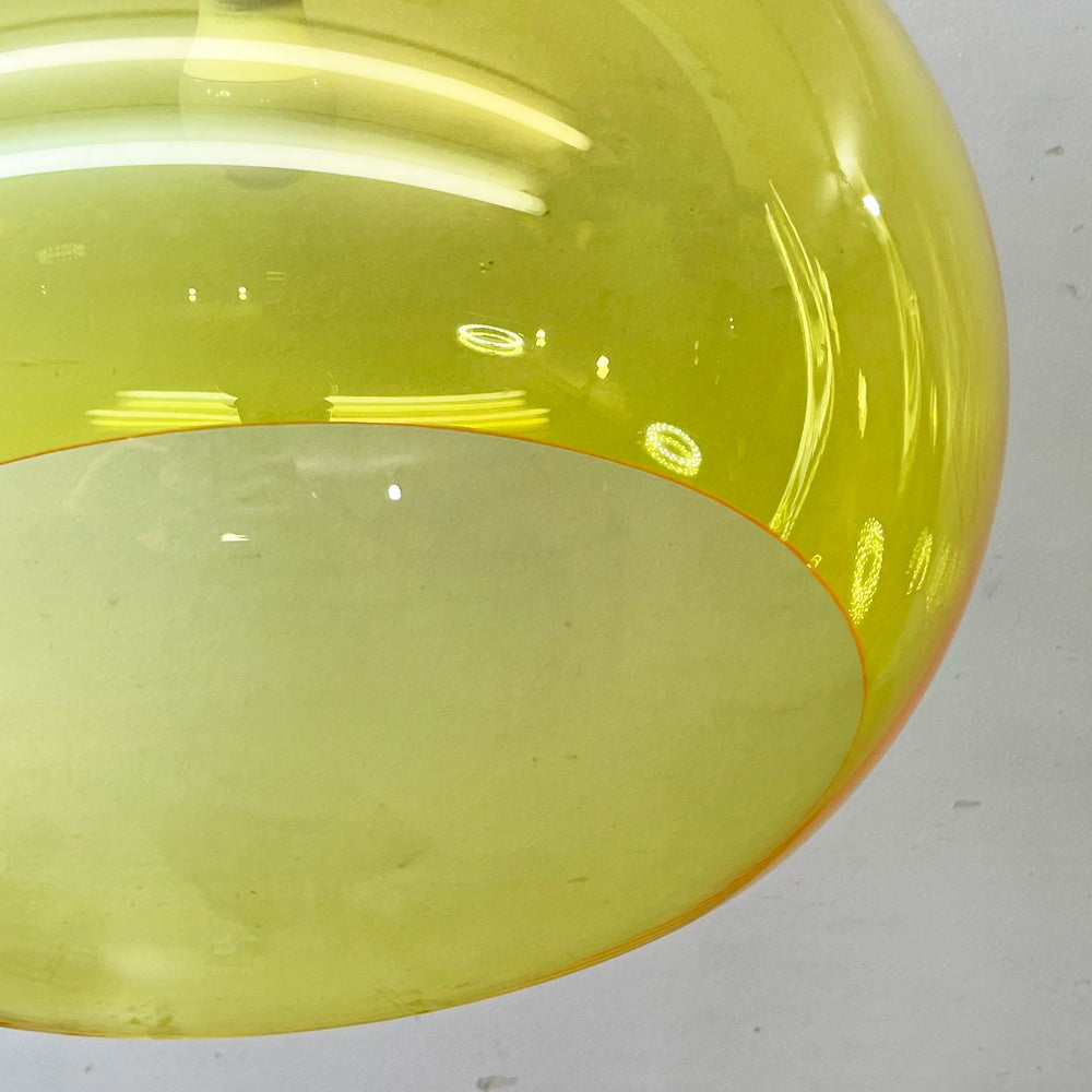 カルテル Kartell フライ FL/Y FLY ペンダントライト イエロー φ52cm フェルーチョ・ラヴィアーニ イタリア スペースエイジ ●