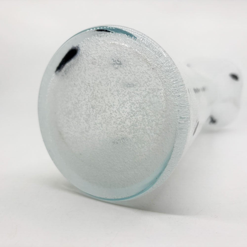 岩田藤七 ガラス花瓶 風雪 フラワーベース 気泡 H31cm 日本芸術院会員 文化功労者 ガラス作家 ●