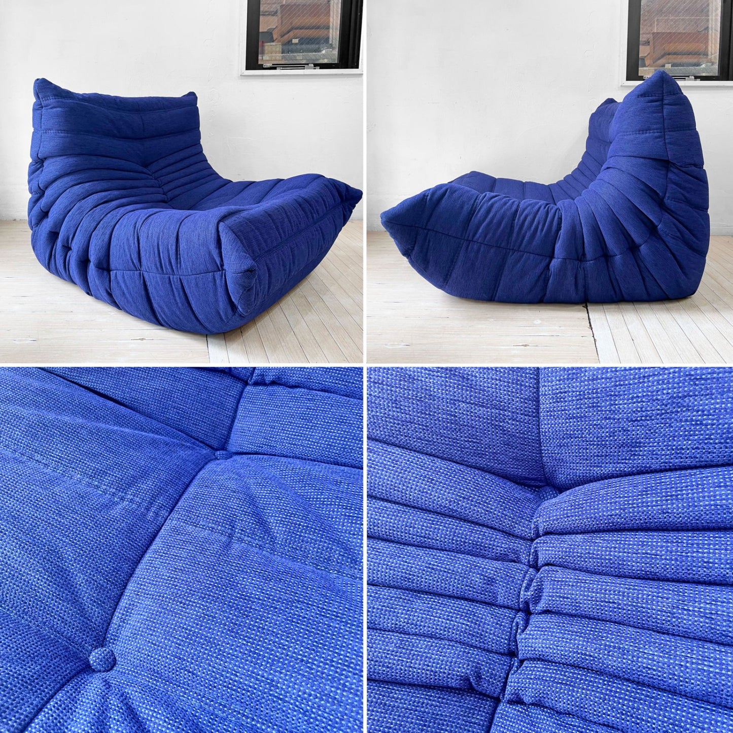 リーンロゼ ligne roset トーゴ TOGO 1Pソファ 1人掛け Dランク生地 RD-248 撥水加工 ミッシェル・デュカロワ 定価 \187,000- 説明書付き 美品 ★