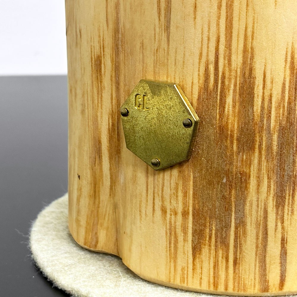 カルデサック Cul de Sac-JAPON 青森ヒバ サイドテーブル Short 小丸太 SMALL LOG 花台 小物置き ナチュラル マット付き 廃番●